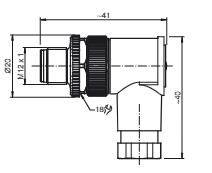 P-224886 V1S-W-BK Conector de cable, confeccionable