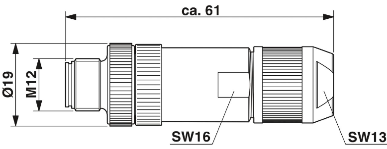 1543223 SACC-M12MSD-4Q SH - Conectores para datos