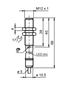 P-210620 CBB4-12GH70-E2 Sensor capacitivo