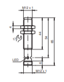 P-908429 NMB2-12GM65-E2-FE-V1 Sensor inductivo